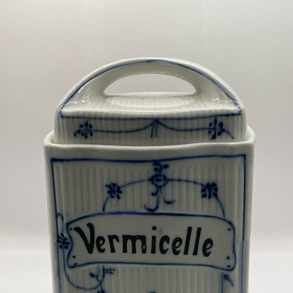 Extremely RARE 1920's French Vintage Porcelin box or Canister with Lid Antique - Picture 3 of 12
